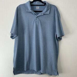 32 Degrees Cool Polo Shirt Mens Size XL Blue Short Sleeve Polyester Spandex